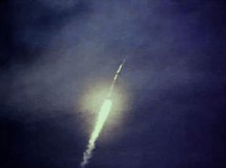 gunsandposes-history:  APOLLO ‘75 — On July 15, 1975, an Apollo spacecraft launched carrying a crew of three astronauts on a mission to space to dock with a Soyuz spacecraft two days later on July 17. (via)
