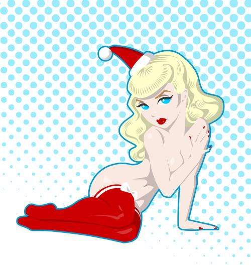 pixel-duster:Merry Christmas!!Pin-up based on the wonderful Miss Mosh in this iheargirls gallery.