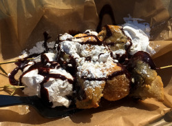 fatty-food:   	Fried Oreo S'mores by Brian