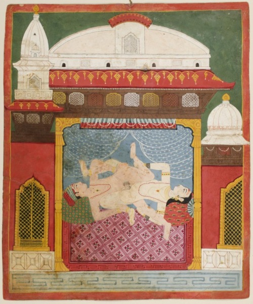 Lovers Engaged in Lovemaking - Nepal (Probably Bhaktapur), Late 18th Century 