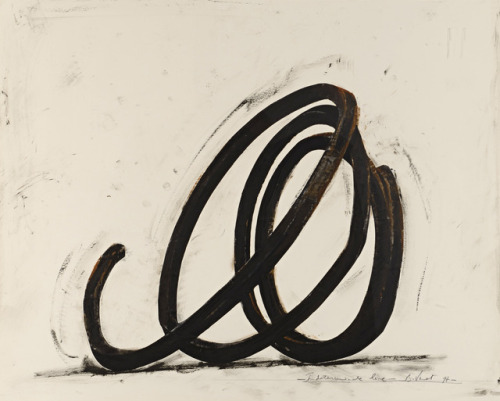 felixinclusis: amare-habeo: Bernar Venet (French, born 1941) Indeterminate line, 1997. Oil, pastel a