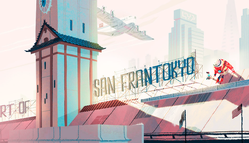 mickeyandcompany:  Big Hero 6 visual development Tumblr headers (art by Mingjue Helen