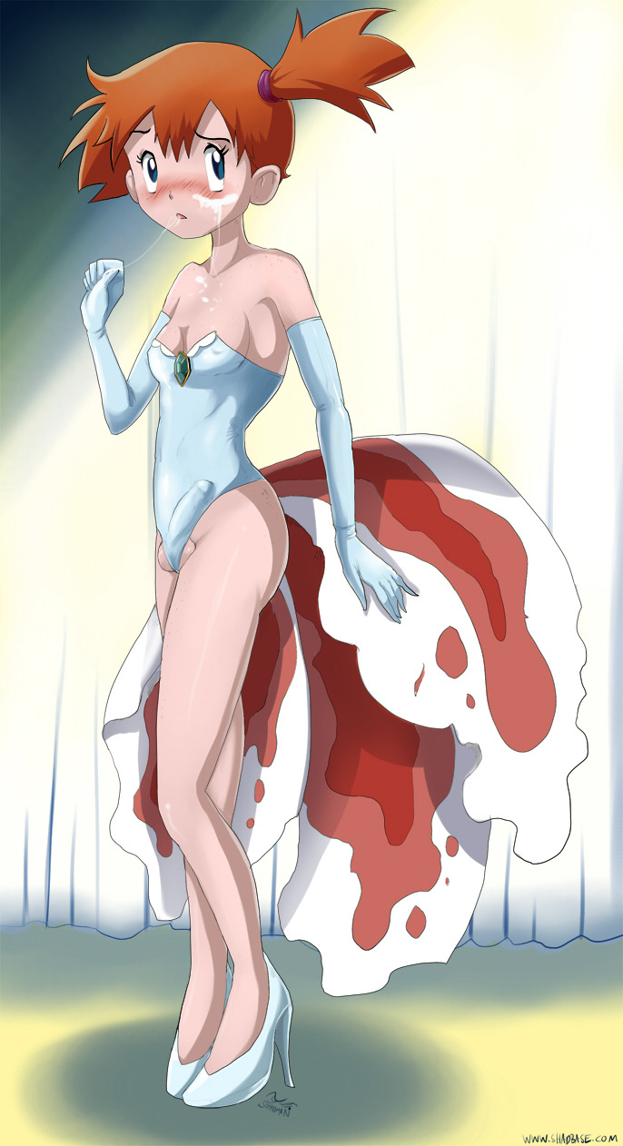 shadbase:  Pinup from 2012, Misty wearing that silly goldeen outfit she wore briefly