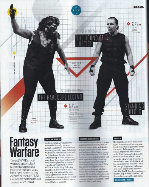 thatdangblog:  I had to buy WWE Magazine just for this.  Love how at least their feud ended up somewhere.