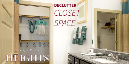 It feels so good! The time is right to declutter the ‪closets‬ at Alta Heights Apartments, and enjoy