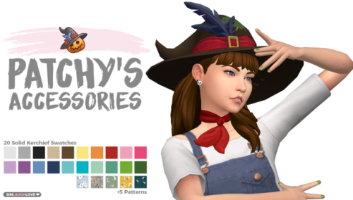 simlaughlove: Patchy’s Accessories (Hat &amp; Kerchief) - I saw a request by @grilledchees