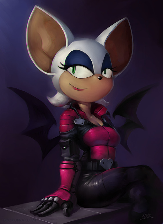 bookofrat: Rouge the bat Didn’t think I’d get to finish, injured my stupid self