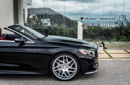 2016 Mercedes-Benz S550 fitted with 20 inch BD3’s in Silver with Machined face http://blaquediamond.