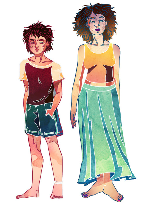 Anto et José Some character designs I did some time ago for my film project that takes place in cors