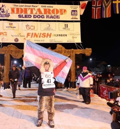 crypticcripple:darkwood-sleddog:Apayauq Reitan, the first trans women to run Iditarod,