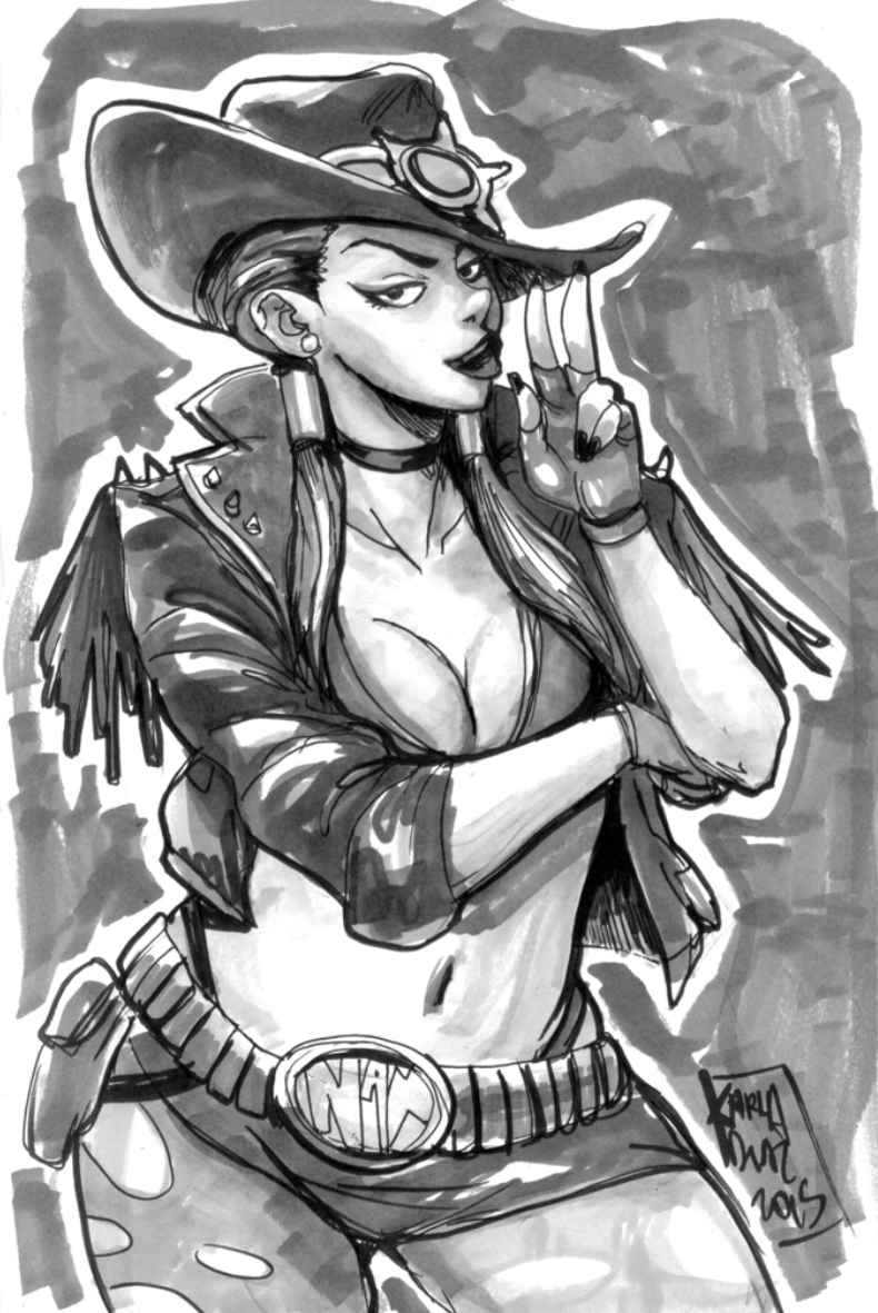 karladiazc:  Bunch of Cowgirls :D  First four are digital sketches. Last one, traditional