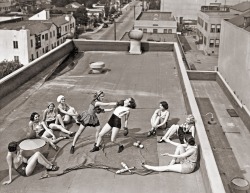 Women Boxing On A Roof, 1938.