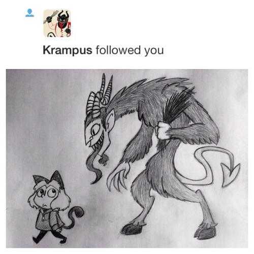 Twitter is fun. TAGS: #art #doodle #drawing #sketch #krampus #christmas #pencil #folklore #holiday #