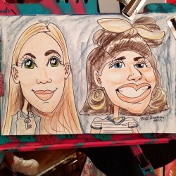 Caricature done today at the Melrose Arts