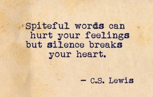 So true. #spitefull #words #silence #feelings #dontbreakmyheart