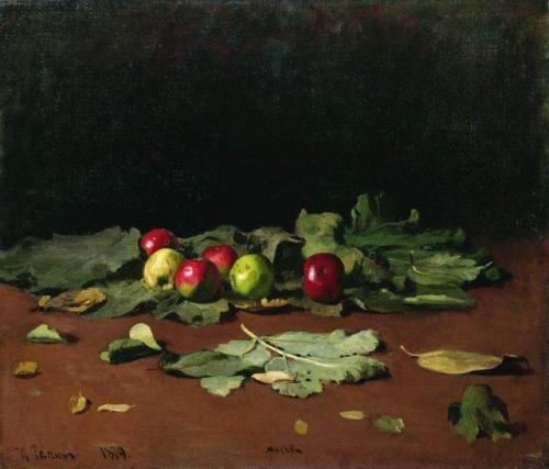 Ilya Repin. Apples And Leaves.1879. State Russian Museum, Saint Petersburg.