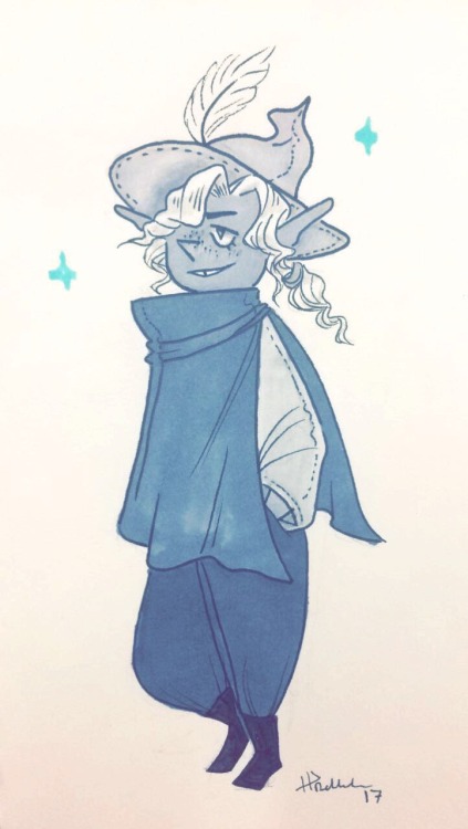 hannpaints:I’m in the midst of bingeing TAZ rn and Taako is my special boy [image description: