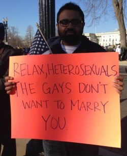 think-progress:  Find more of the best signs from the Supreme Court marriage equality rallies here. 