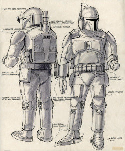 starwars:  This early concept for Boba Fett,