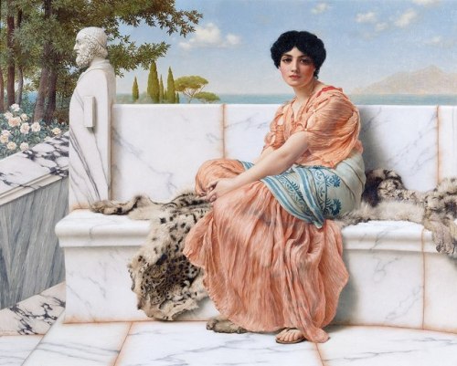 readingwoman:In the Days of Sappho, John William Godward, 1904