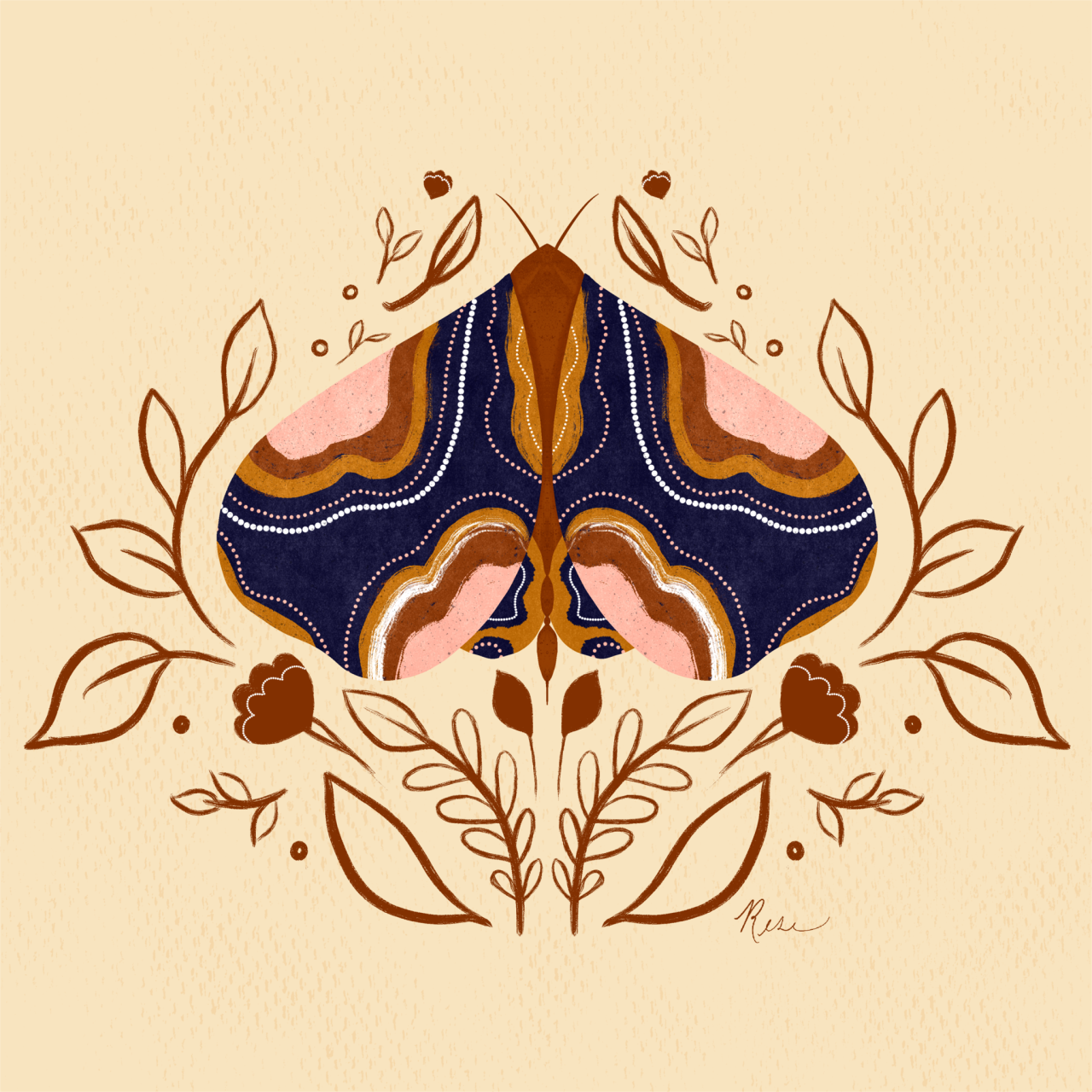 Artwork By Rese On Tumblr A Solo Version Of The Featured Moth maddy-maakt-on-tumblr