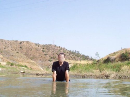 Some years ago, enjoying wetlook at a lake.