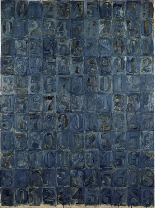 loverofbeauty: Jasper Johns:  Blue Numbers   (1963)