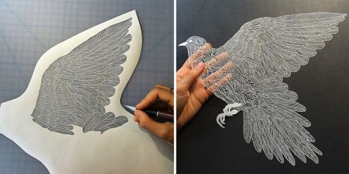 mymodernmet:  Elaborate Hand-Cut Paper Illustrations porn pictures