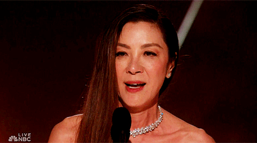 stevenrogered:Michelle Yeoh wins the Golden Globe for Best Actress in a Motion Picture - Musical/Comedy