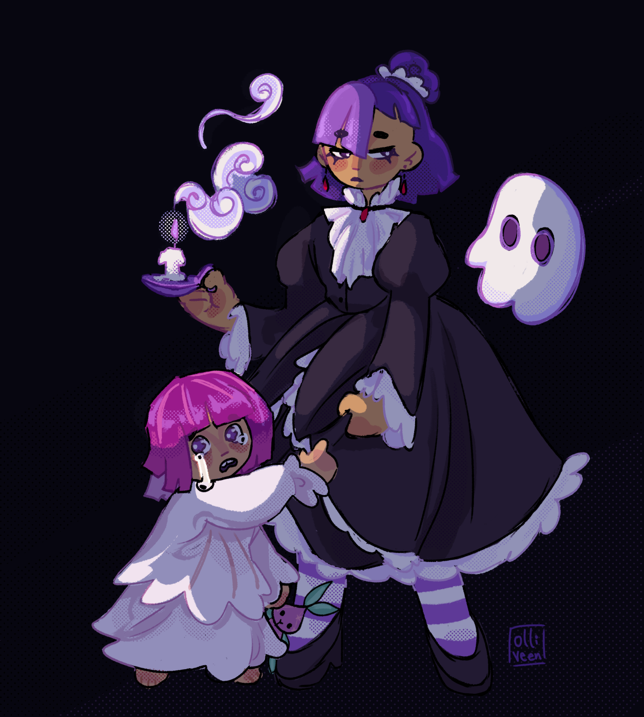 August 27, 2022. blackberry cookie and onion cookie from cookie run