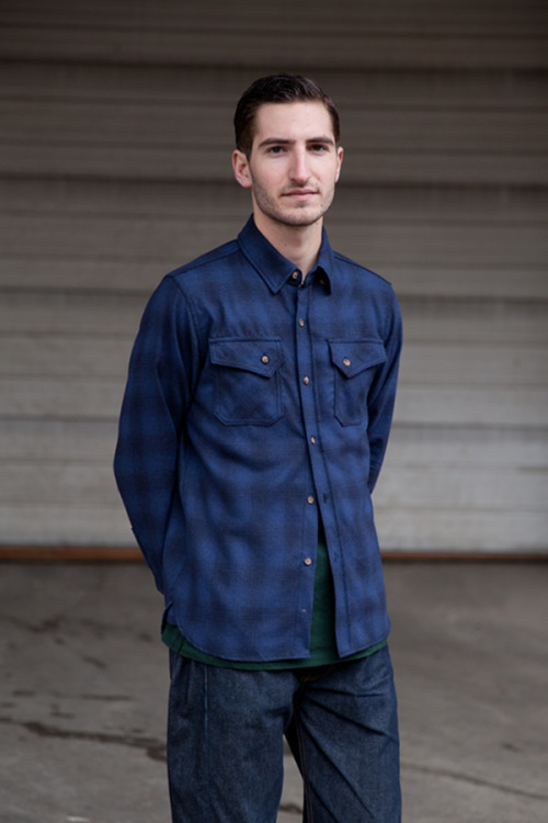 3sixteen for Woodlands Wool Overshirts, made in San Francisco from genuine Pendleton Wool. 