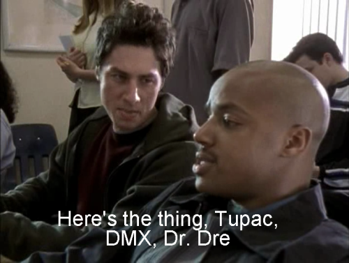 nearly-headless-horseman:  billnyeofficial:  Scrubs, teaching white people life lessons  i just saw this episode yesterday and omg it was perfectand JD’s response was perfect: “see i didn’t know that its important for me to know” 