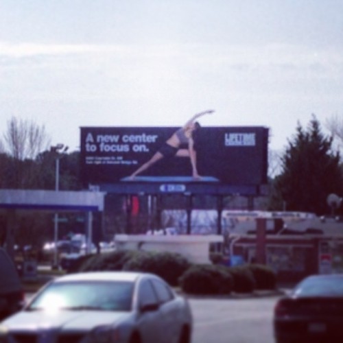 Just chillin on a billboard Can you guess the name of the pose I’m in? 