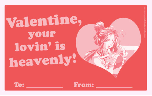 animenostalgia: Happy Valentine’s Day, everyone! I made some older anime-themed valentine card