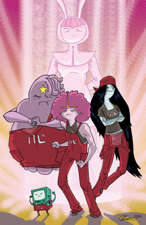 kellysue: grahampower:A Bitch Planet/Adventure Time mashup, with Princess Bubblegum as Kamau Kogo, L
