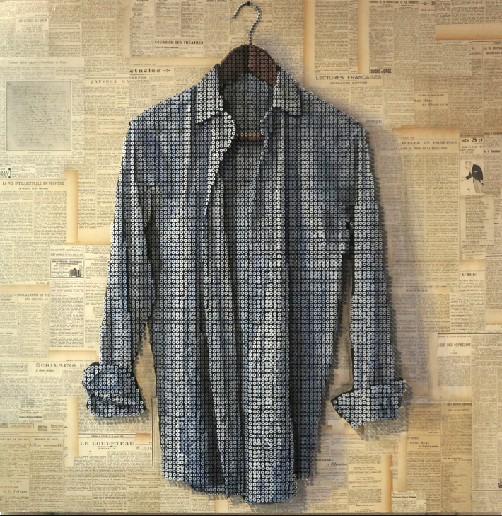 nickelsonwooster:  from89: Unique Shirt is Made Out of 3,500 Screws (by Andrew Myers)