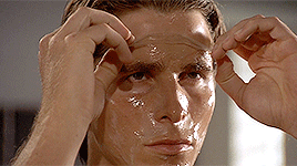 movie-gifs:  There is an idea of a Patrick Bateman, some kind of abstraction, but there is no real me, only an entity, something illusory, and though I can hide my cold gaze and you can shake my hand and feel flesh gripping you and maybe you can even