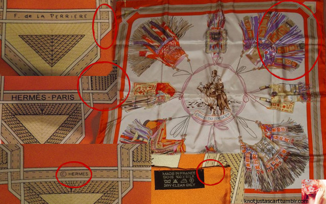 fake hermes scarf? i've read that the edges should be neat and