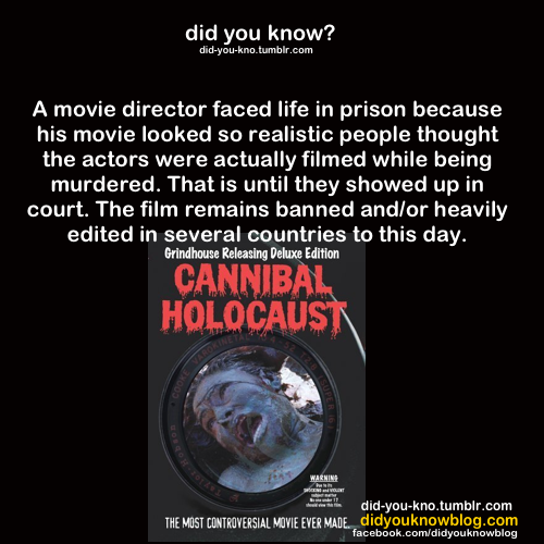 did-you-kno:  Source  I think “A Serbian Film”, that’s the title of the movie by the way, took the top position for most heavily banned movie in the world. I fucking love it.