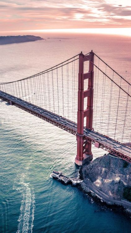 Golden Gate Bridge, architecture, sea, aerial view, 720x1280 wallpaper @wallpapersmug : https://ift.