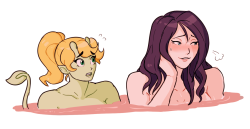 so they like, entered the ship’s public bath at the same time and adara might die from overheating idk