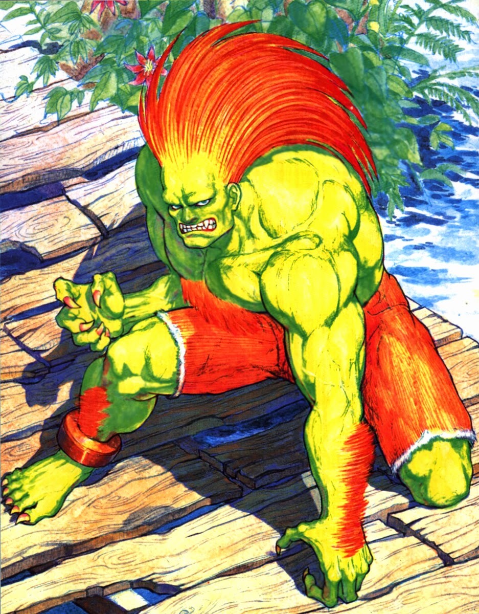 pixandwords:  Old Promotional Street Fighter Art from Shoei, Sensei, Kinu Nishimura,