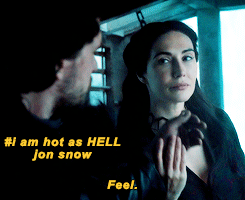 kitty-in-training:  gameoflulz:  Game of Thrones S05E01 - Melisandre &amp; Jon