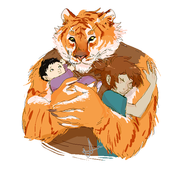 it-a:  first art of 2016 is monster dads Baby in the first image,Jake, DJ, and Dax