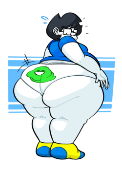 chutzpah-draws:  More like John Eg-butt, am I right?My half of an art trade with @sonft Go check ‘em out. They draw hella pudge.