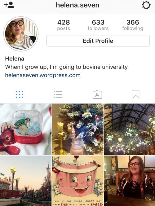 Trying to post on Instagram more, and daft stuff on stories 💖 especially around Christmas. Also on Snapchat now, am helena.seven on both!