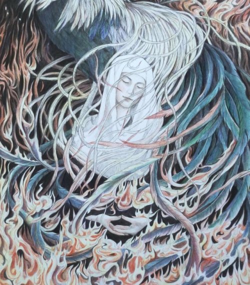 Eerie art from [Death and the Maiden] exposition by Mai Tamagawa