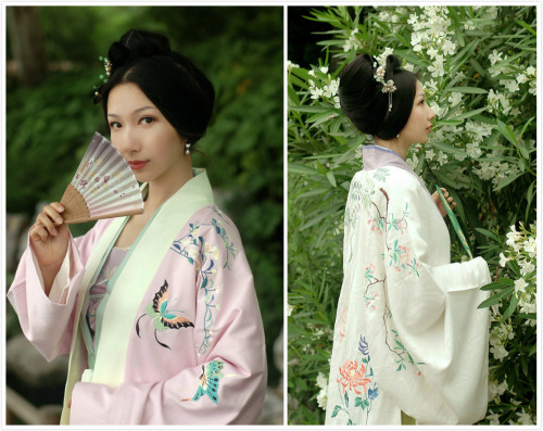 Spring and summer collection of hanfu, the traditional clothing of Chinese people, by 清辉阁 Qinghuige.