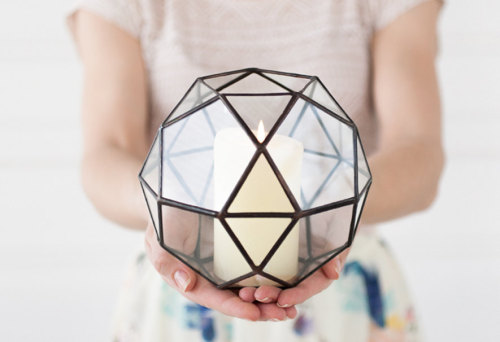 culturenlifestyle:Geometric Glass Terrariums by Julia Silber Ukrainian artist Juila SIlber is the founder, designer and worker of the cozy, design studio Serious Aloe. Inspired by glass, minimalism and geometry, Silber’s handmade pieces are meant to