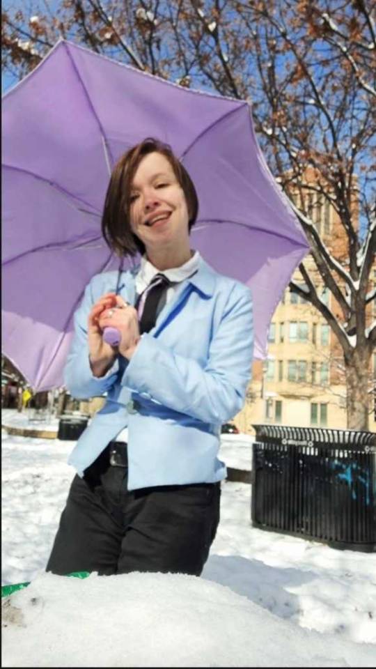 When it snowed so now you have to go take photos/videos in one of the cosplays you  (We love some Haruhi Fujioka)